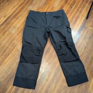 Blaklader Carpenter Work Pants Mens 40x30 Black Double Knee Canvas Utility Cargo
